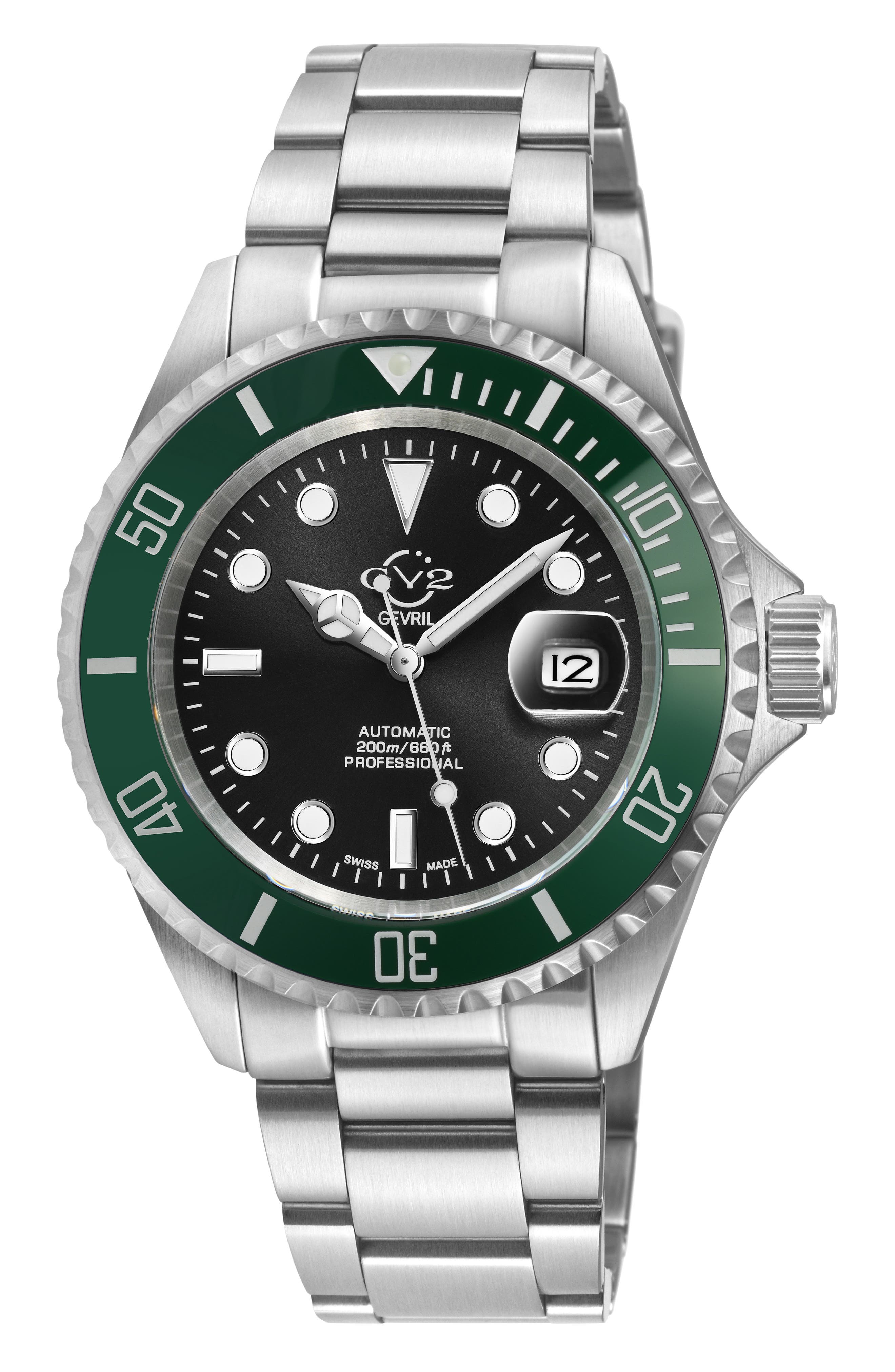 GV2 Liguria Swiss Automatic Bracelet Watch, 42mm