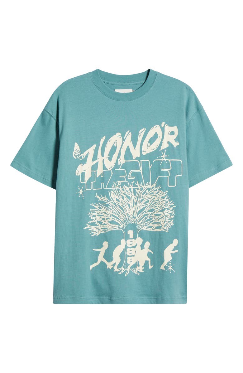 HONOR THE GIFT Family Tree Graphic T-Shirt, Alternate, color, Green