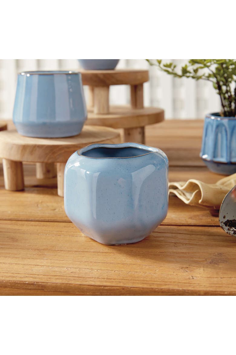 DEZIE MINI POTS Set of 6, Alternate, color, Blue