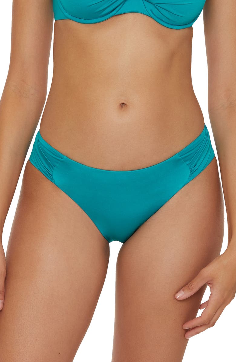 Trina Turk Monaco Tab Bikini Bottoms, Main, color, Turkana Teal