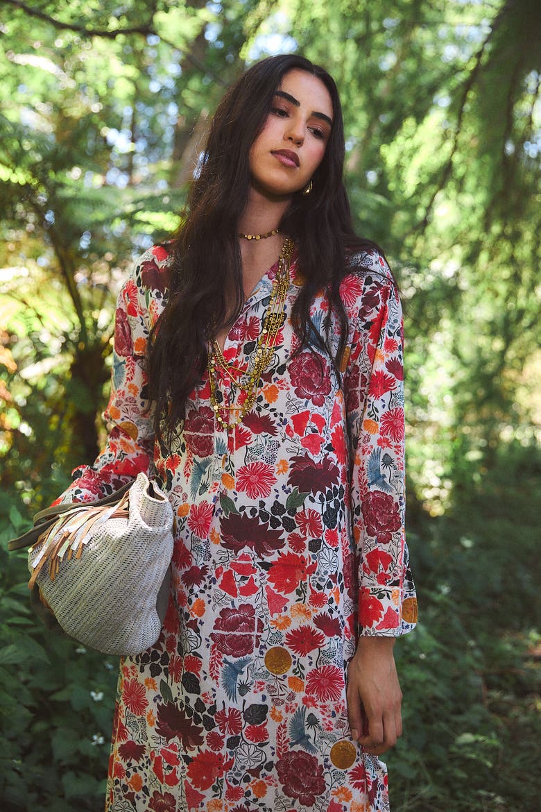 Brussels Long Kurta, Alternate, color, Red Heran
