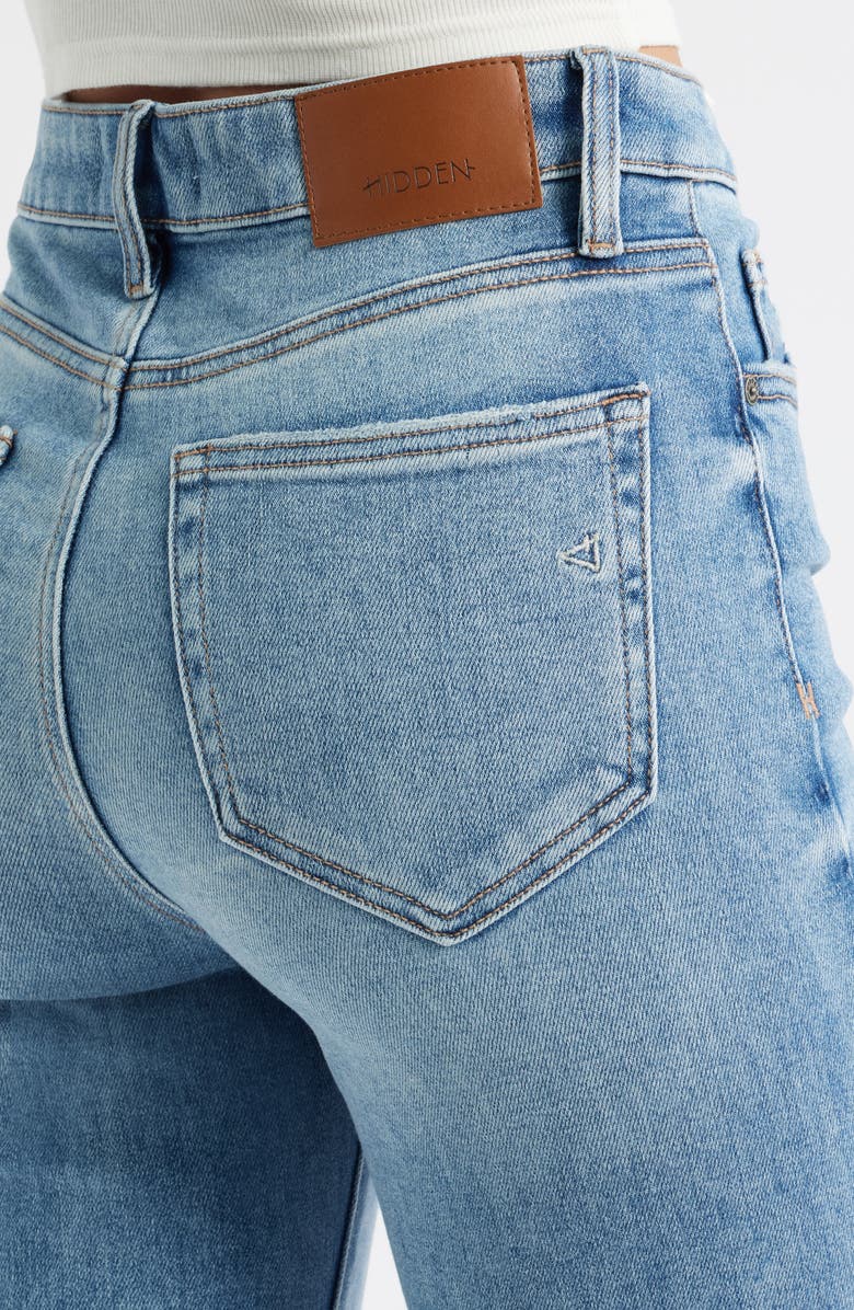 HIDDEN JEANS Ripped Flare Jeans, Alternate, color, Medium Wash