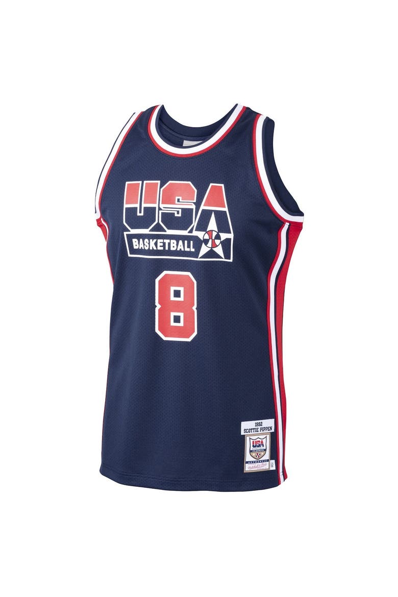 Men's Mitchell & Ness Scottie Pippen Navy USA Basketball Home 1992 Dream Team Authentic Jersey, Alternate, color, Navy