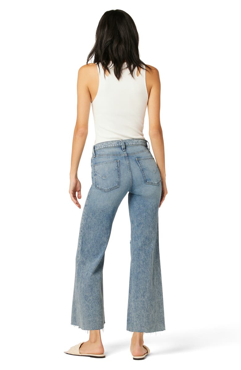 Hudson Jeans Rosie Ripped High Waist Ankle Wide Leg Jeans, Alternate, color, 
