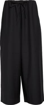 TOTEME Wide Leg Wool Drawstring Dinner Trousers