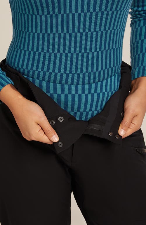 Icebreaker 260 Vertex Merino Wool High Waist Leggings In Blue