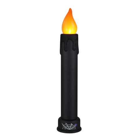 36 in. Halloween Blow Mold Candle - Black with Glitter Drip