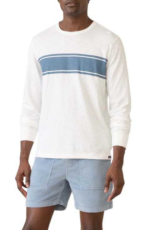 Sunwashed Stripe Long Sleeve Regenerative Organic Cotton T-Shirt