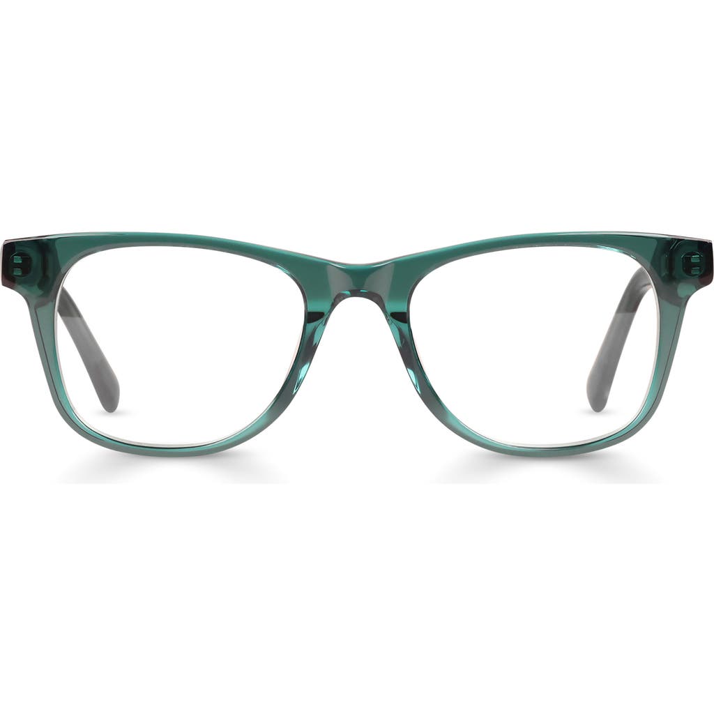 Eyebobs The Director 46mm Square Reading Glasses In Teal Crystal