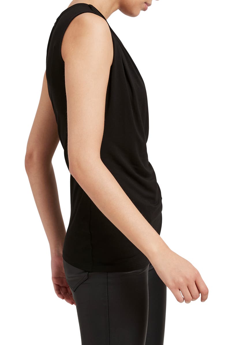 Marcella Brooklyn Sleeveless Wrap Top, Alternate, color, Black