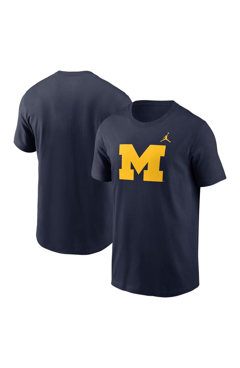 Jordan Brand Men's Jordan Brand Navy Michigan Wolverines Primetime Evergreen Logo T-Shirt, Main, color, 