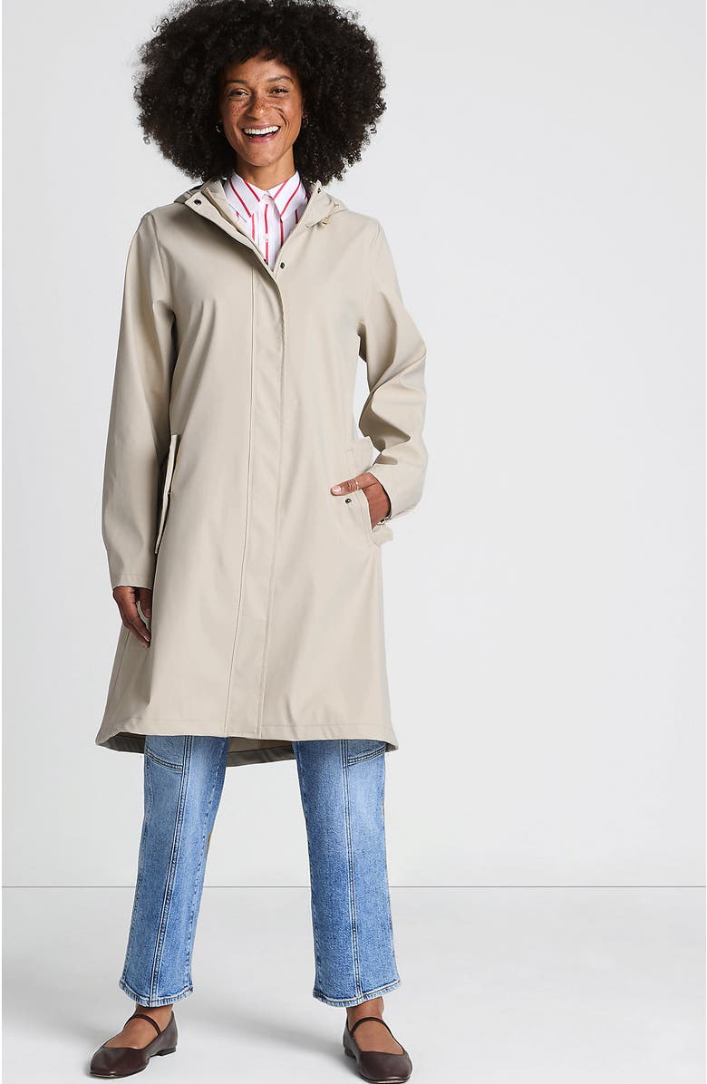 Lands' End Squall Rain Slicker Coat, Main, color, 