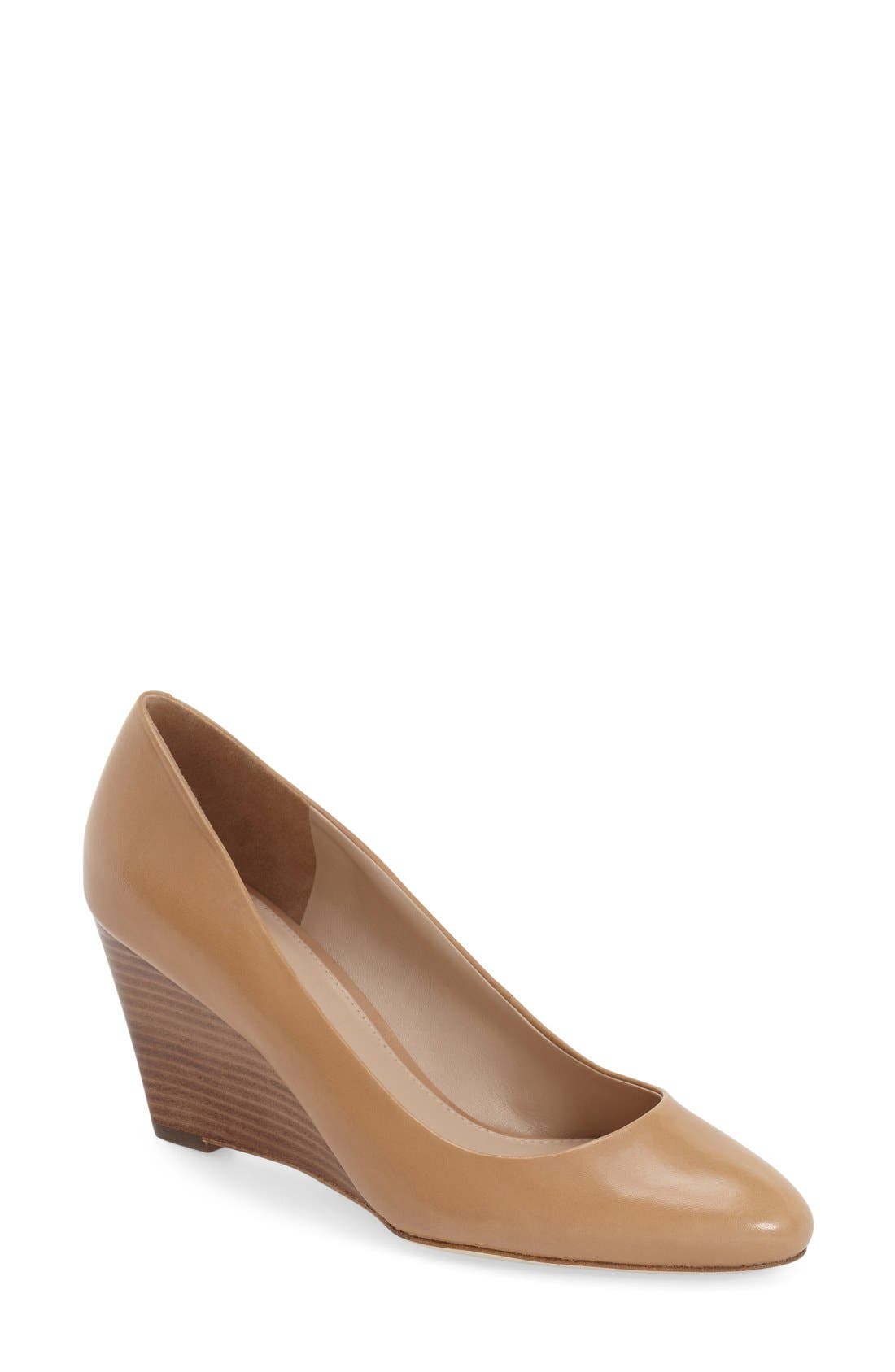 'Pamina' Wedge Pump, Main, color, NUDE/ NUDE PATENT