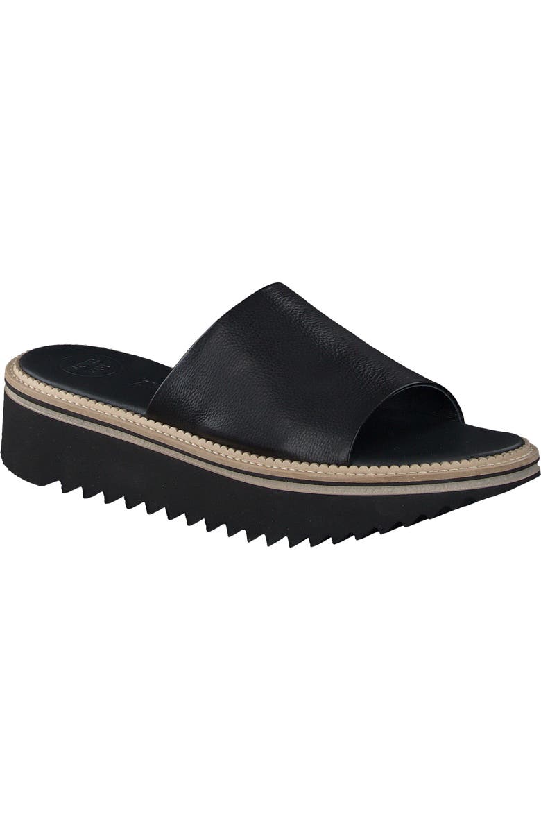 Paul Green May Slide Sandal, Main, color, Black Leather