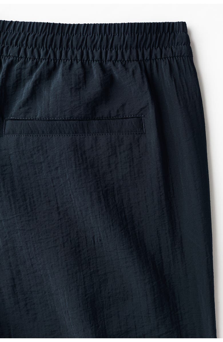 H&M Relaxed Fit Textured Shorts, Alternate, color, Black