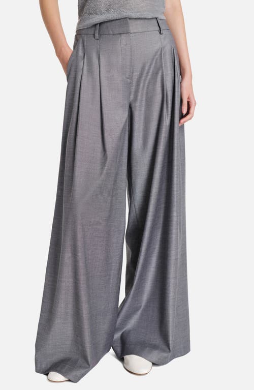 Twp Next Didi Wool Blend Wide Leg Pants In Gray