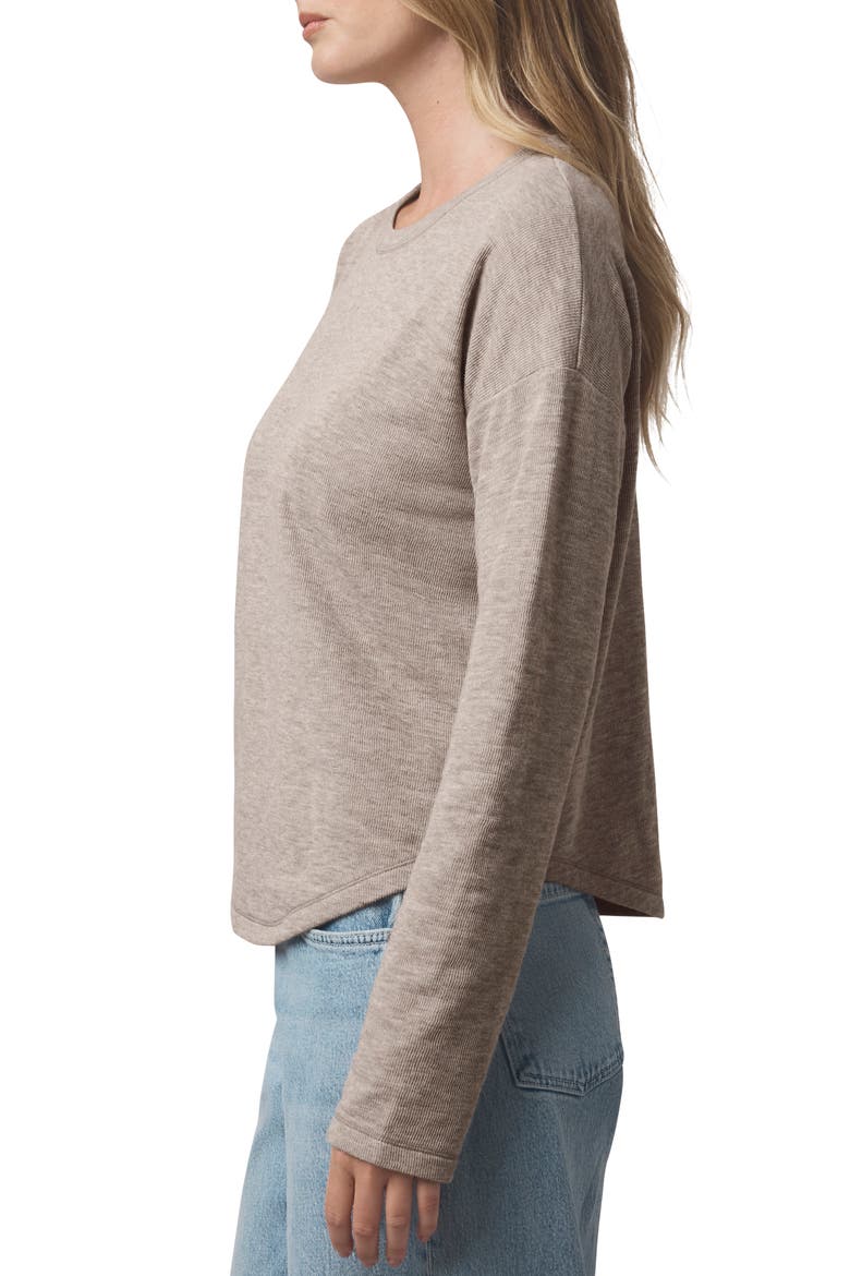 Callista Long Sleeve T-Shirt, Alternate, color, LIGHT CEDAR BEIGE HEATHER
