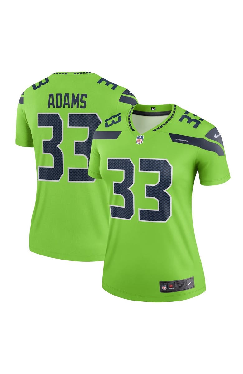 Nike Women's Nike Jamal Adams Neon Green Seattle Seahawks Legend Jersey, Alternate, color,