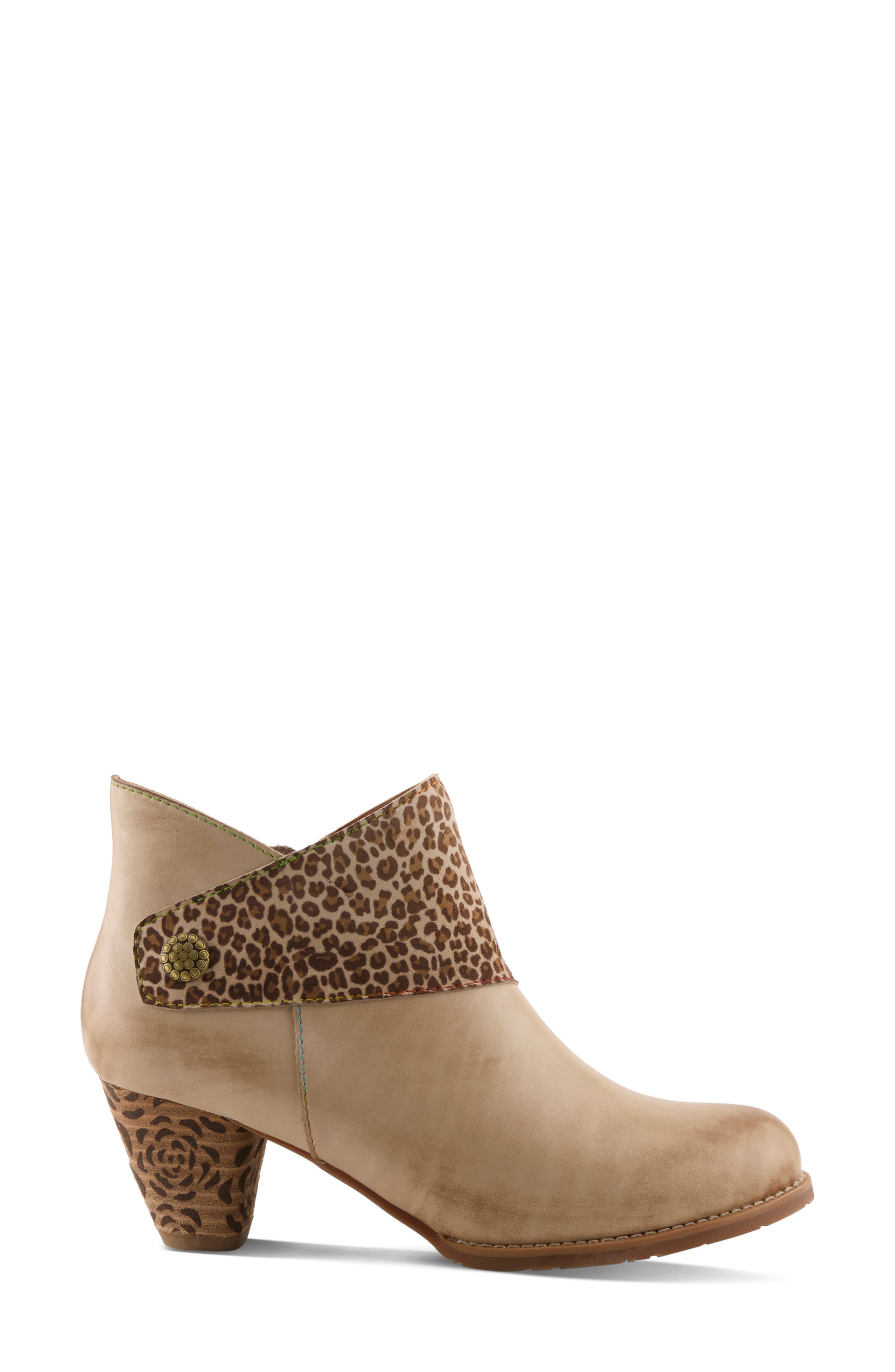 Here Kitty Bootie, Alternate, color, BEIGE MULTI