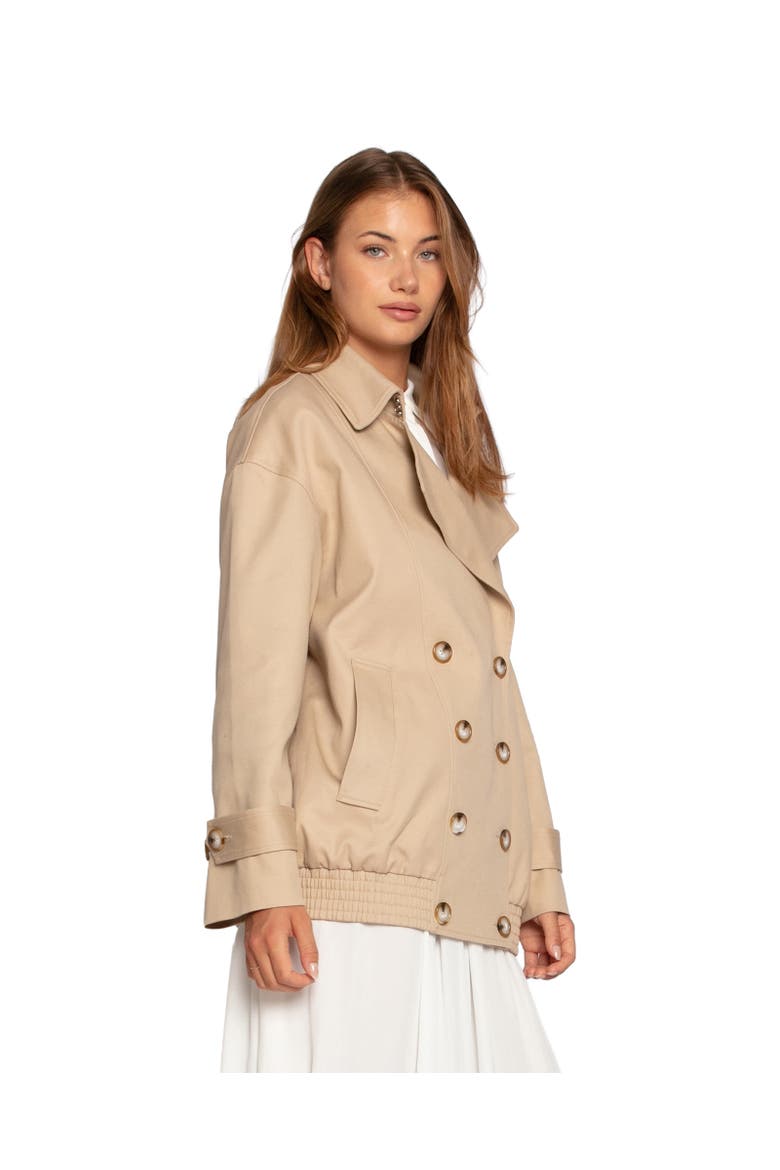 Weekend Trench Bomber Jacket, Alternate, color, Light Beige