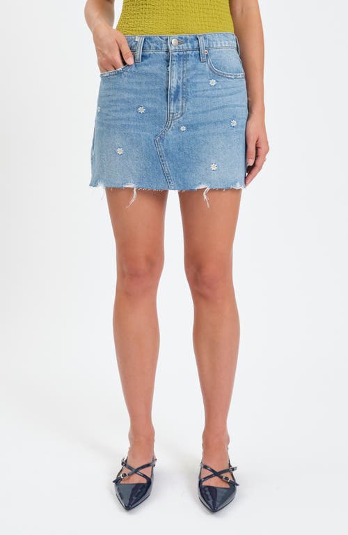 DAZE DAZE MALIBU DISTRESSED CUTOFF DENIM MINISKIRT