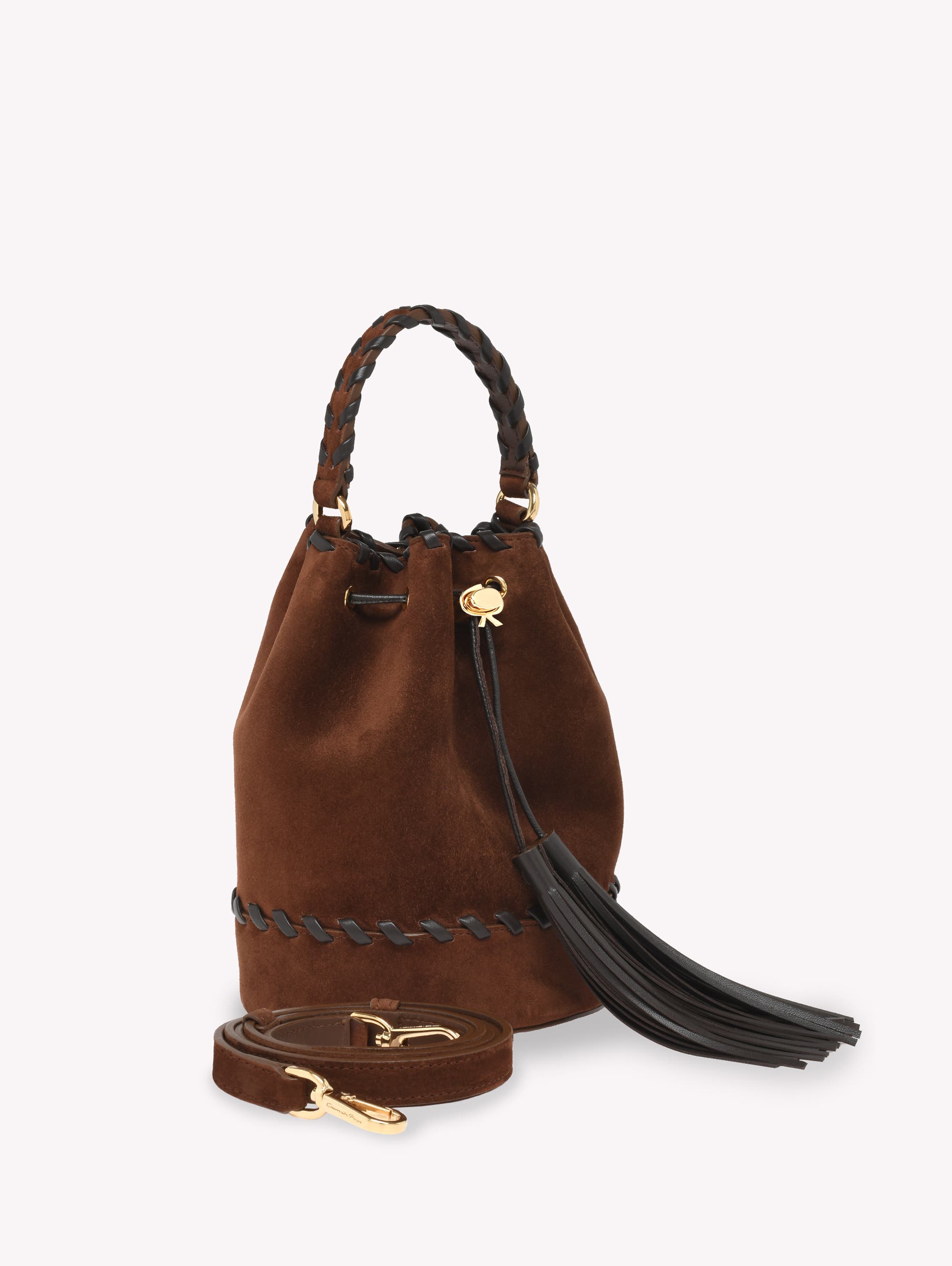 Gianvito Rossi Sienna Zaira Crossbody Bag, Alternate, color, Brown Suede