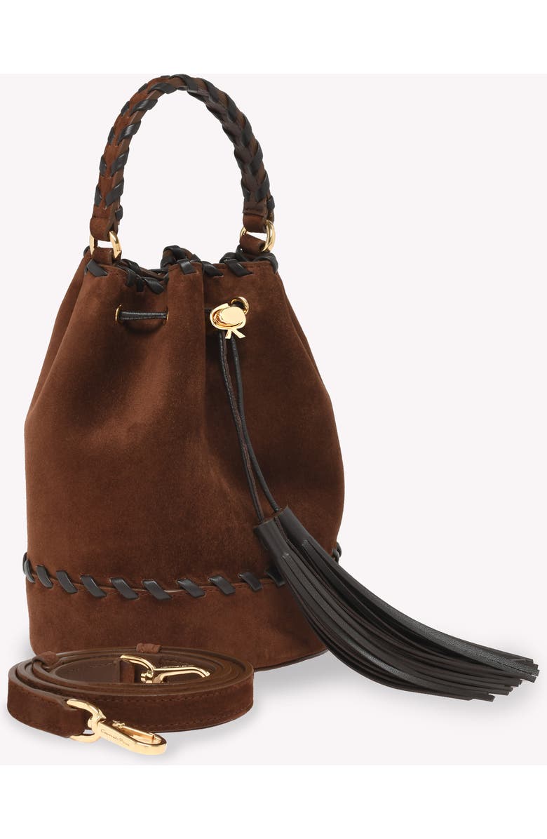 Gianvito Rossi Sienna Zaira Crossbody Bag, Alternate, color, Brown Suede