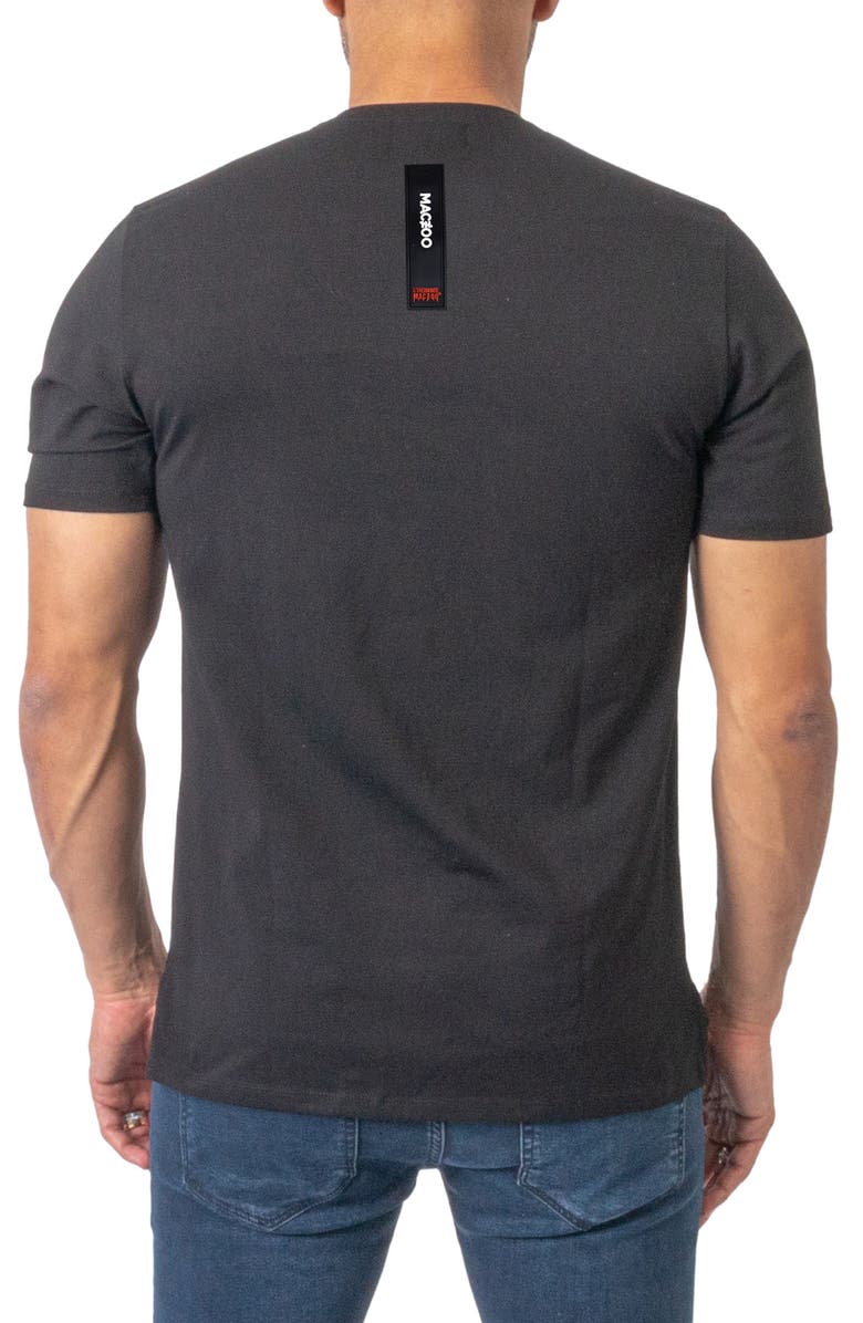Maceoo Stretch Cotton Graphic Logo Tee, Alternate, color, Black