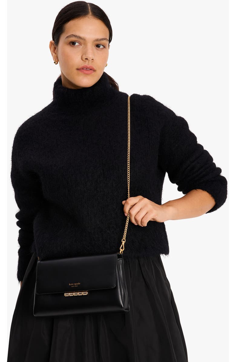 Kate Spade New York grace embellished lock leather crossbody bag, Alternate, color,