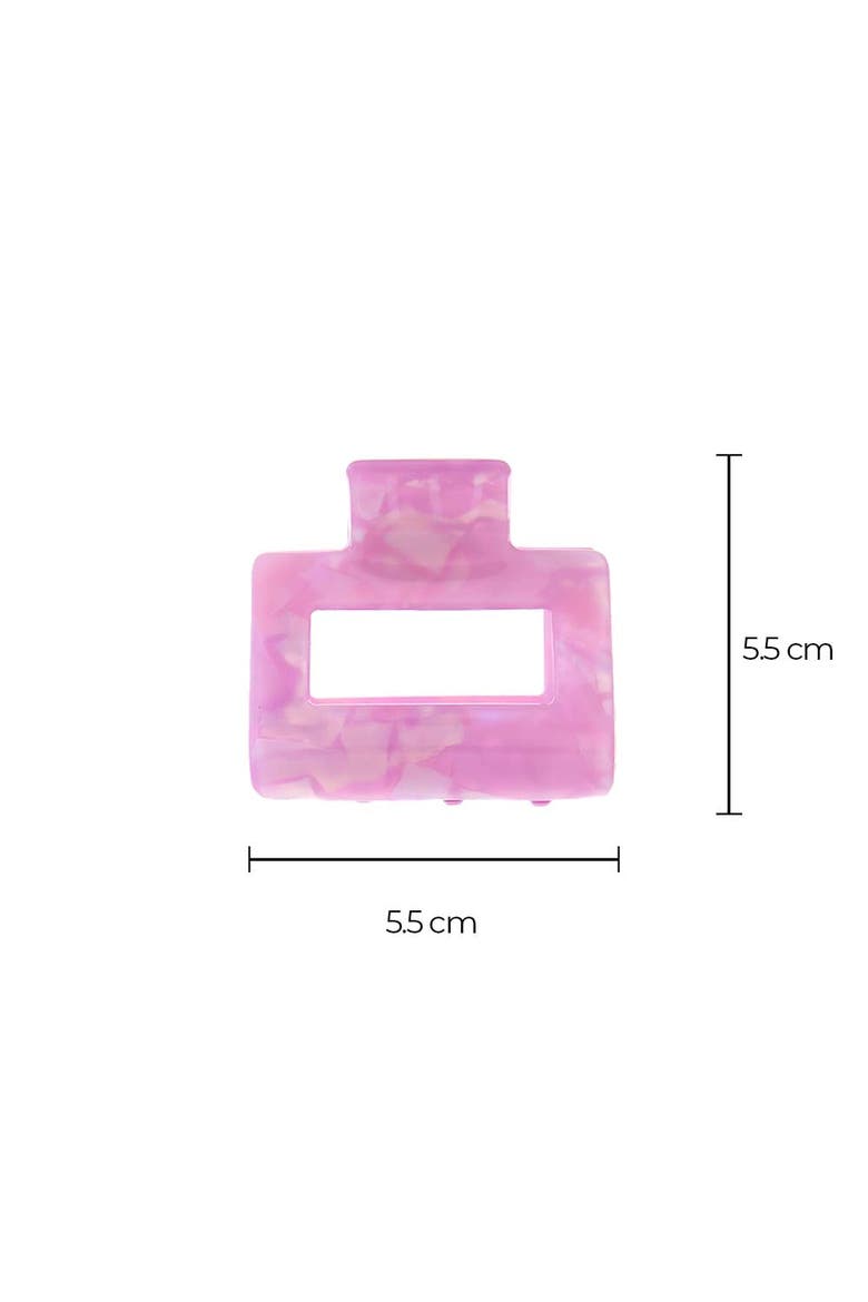 Iridescent Rectangle Claw Clip Set, Alternate, color, Multi Color