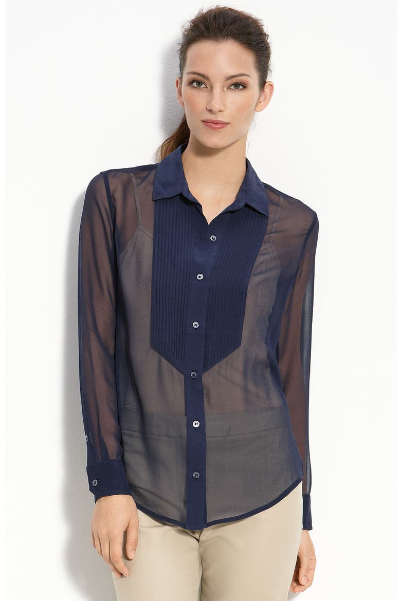 'Dean's List' Shirt, Main, color, PEACOAT