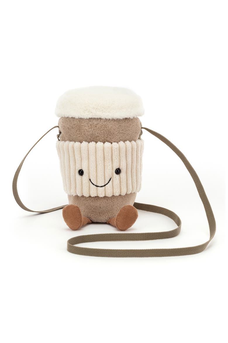 Kids' Coffee To Go Plush Crossbody Bag, Main, color, MULTI