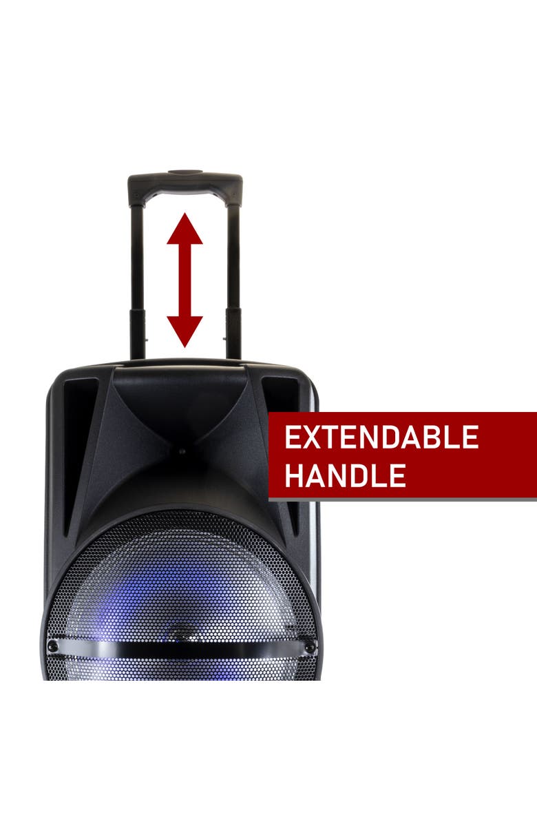 Befree Sound 12in Bluetooth Rechargeable Portable PA Party Speaker with Reactive LED Lights and Stand, Alternate, color, 