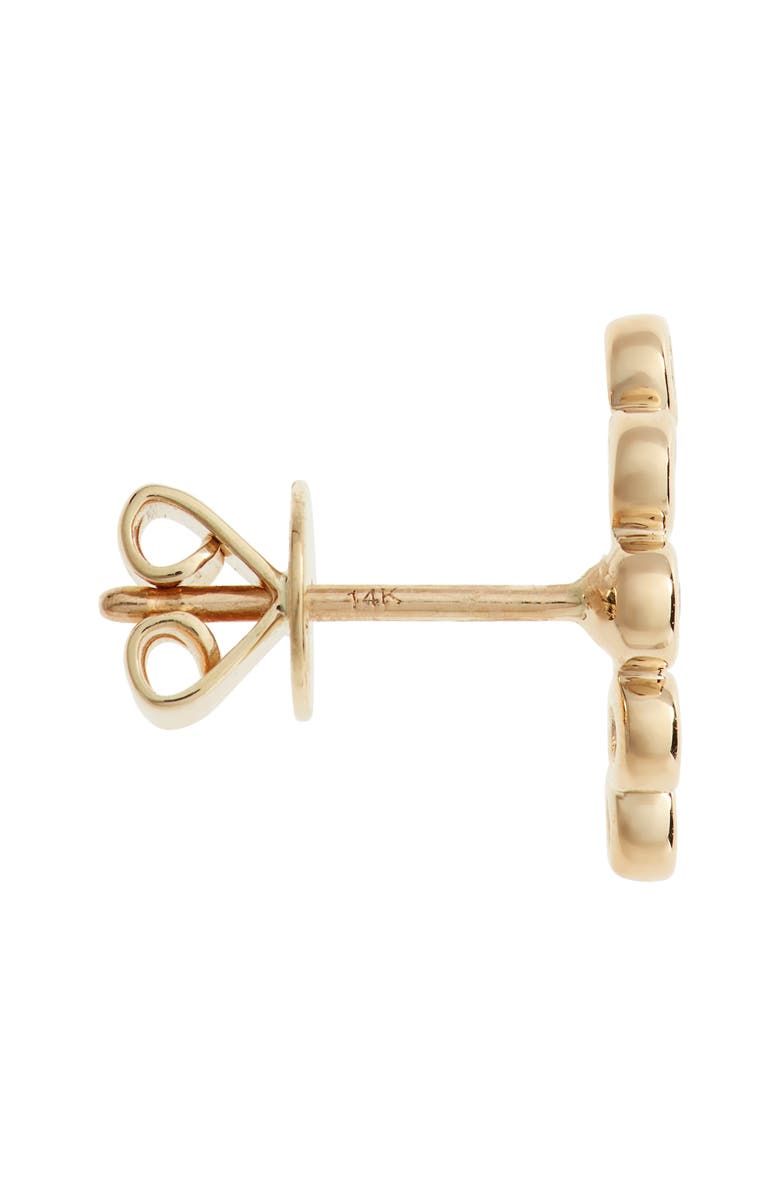 Dana Rebecca Designs Lulu Jack Curved Diamond Bezel Stud Earrings, Alternate, color, Yellow Gold