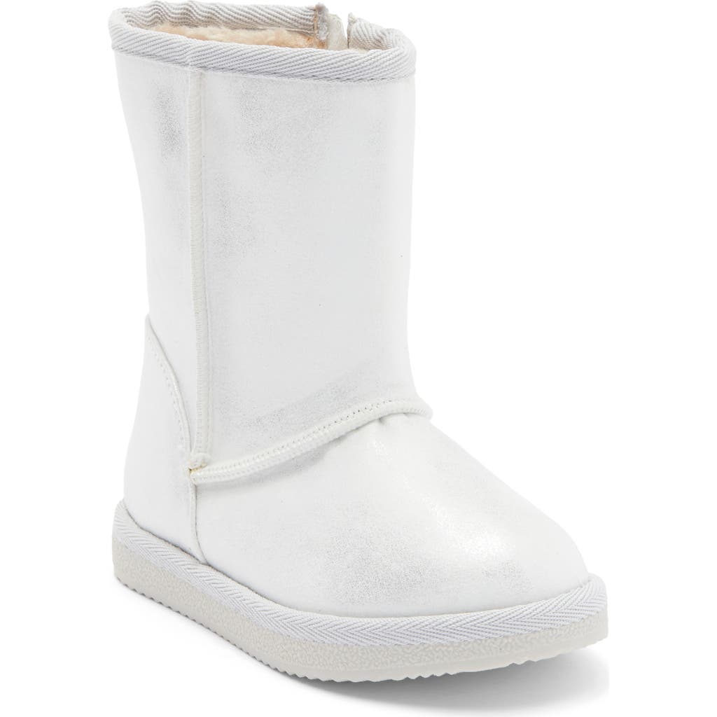 Harper Canyon Kids' Ella Faux Shearling Tall Boot In Silver