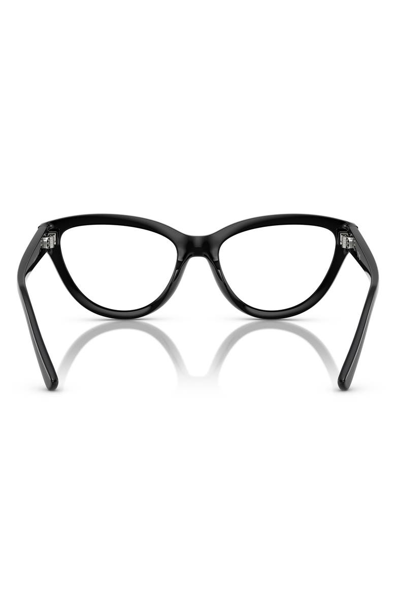 VOGUE 54mm Cat Eye Optical Glasses, Alternate, color, Black
