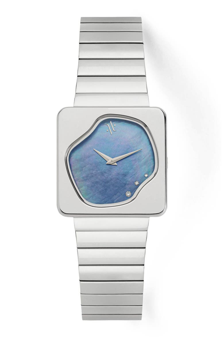 Astra Gemstone and Diamonds Watch, Main, color, Blue Pearl-Silver