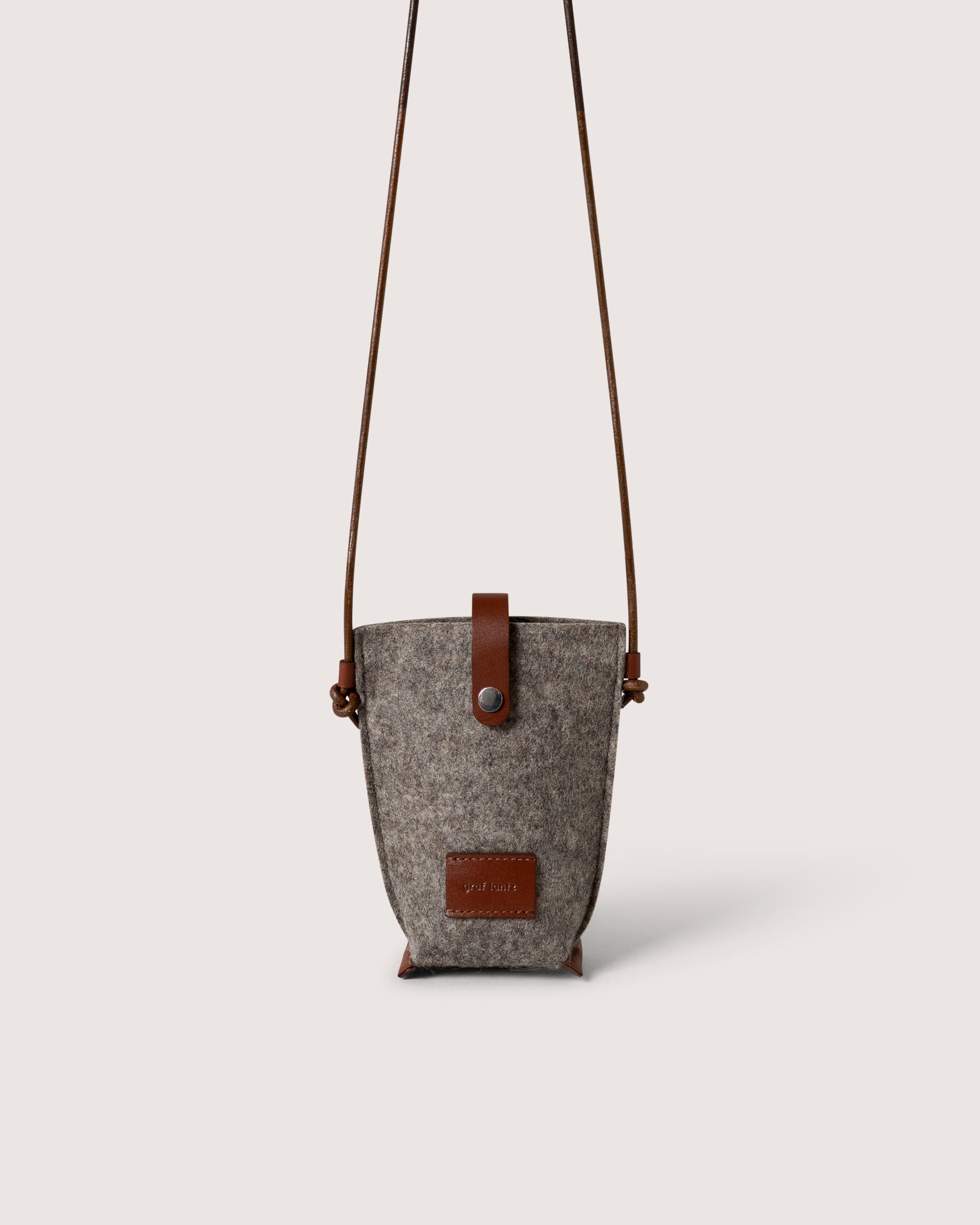 Hana Merino Wool Phone Crossbody, Main, color, Ash Brown/Sienna