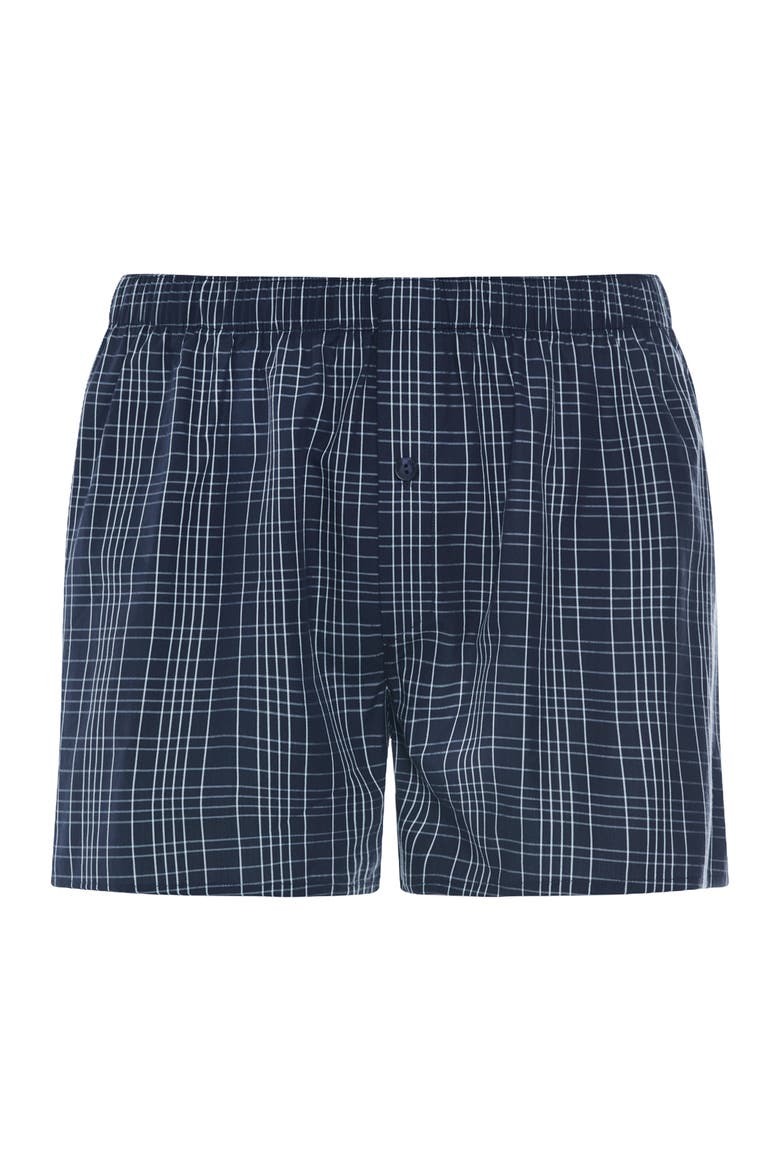 Fancy Woven Cotton Boxer, Main, color, Checked Blue
