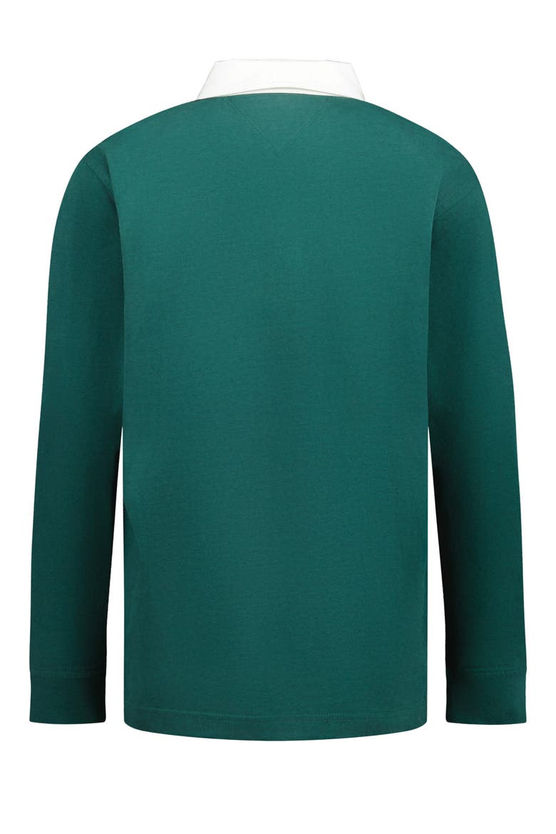Kids' Collegiate Rugby Shirt, Alternate, color, JUNE BUG