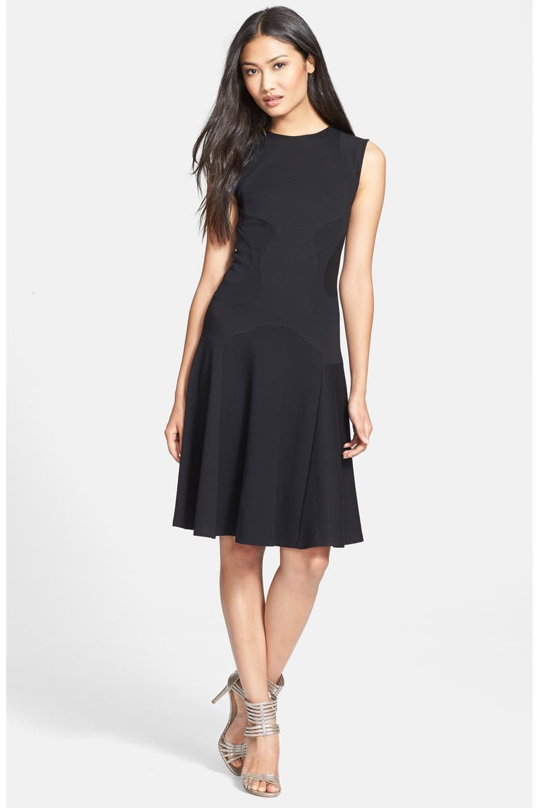 Sleeveless A-Line Dress, Main, color, BLACK
