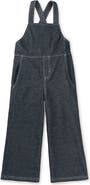 Tea Collection Wide Leg Denim-Like Overalls