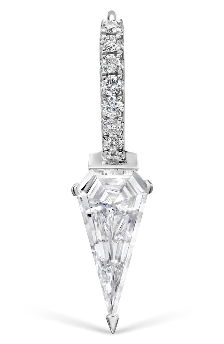 MARIA TASH Silhouette Diamond Short Spike Eternity Single Hoop Earring, Alternate, color, 