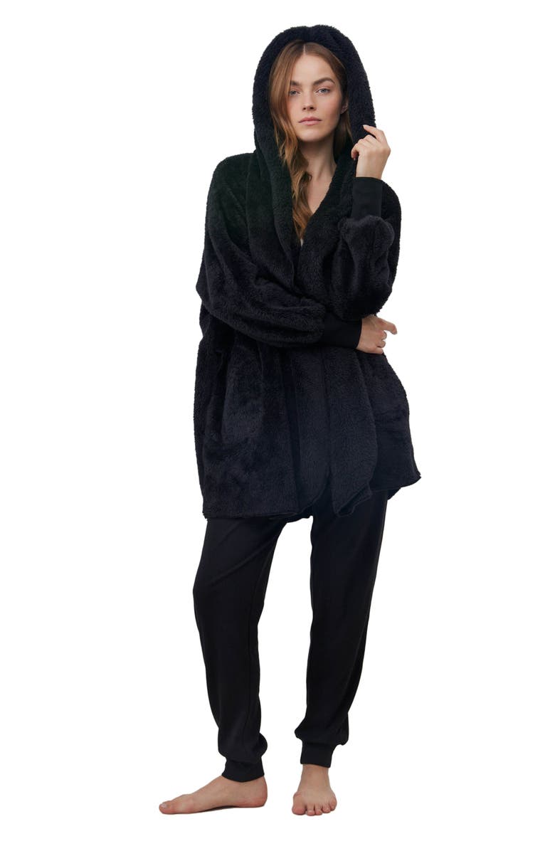 Gottex Beach Life The Cloud Hoodie Blanket, Alternate, color, Black