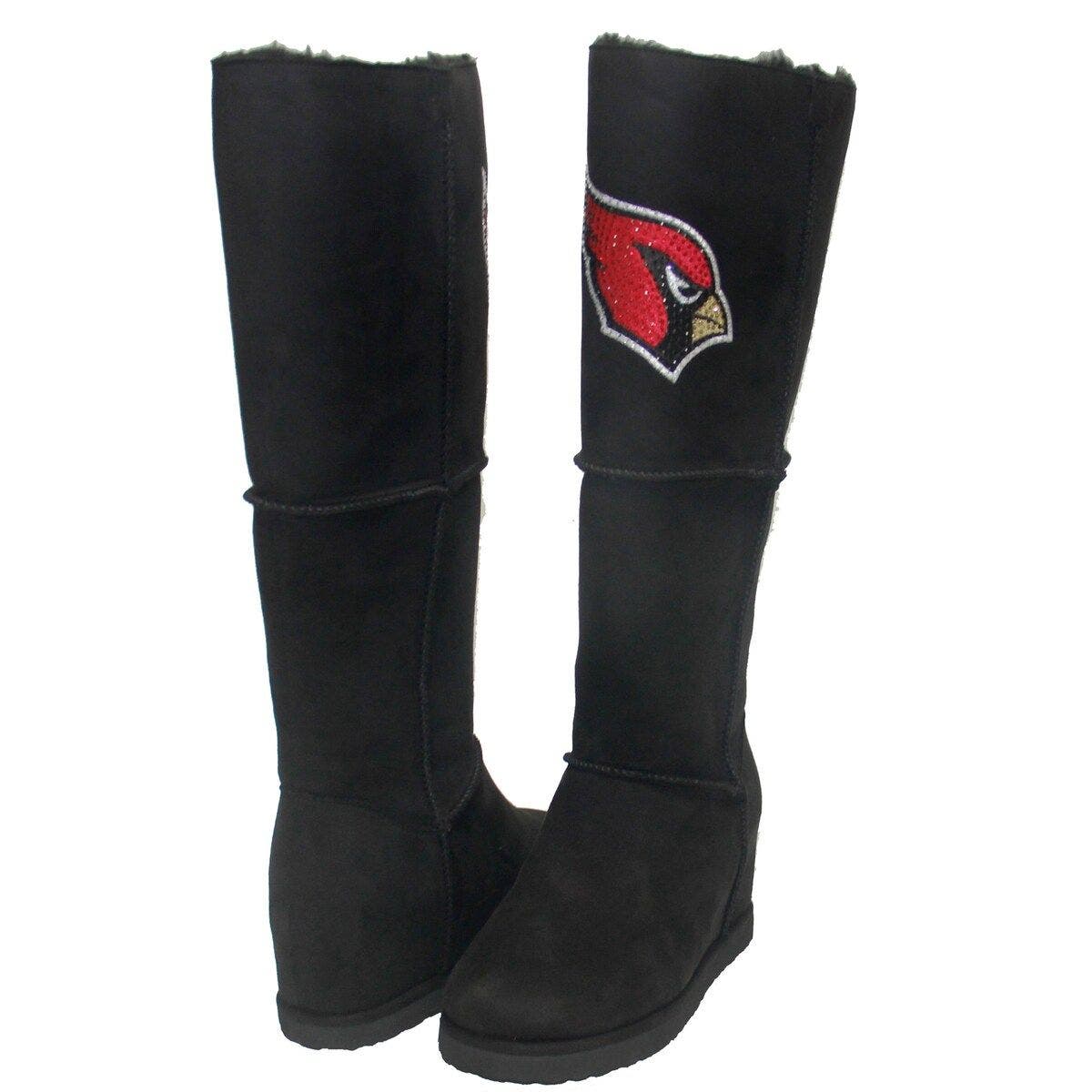 CUCE Women's Cuce Black Arizona Cardinals Suede Knee-High Boots, Alternate, color, 