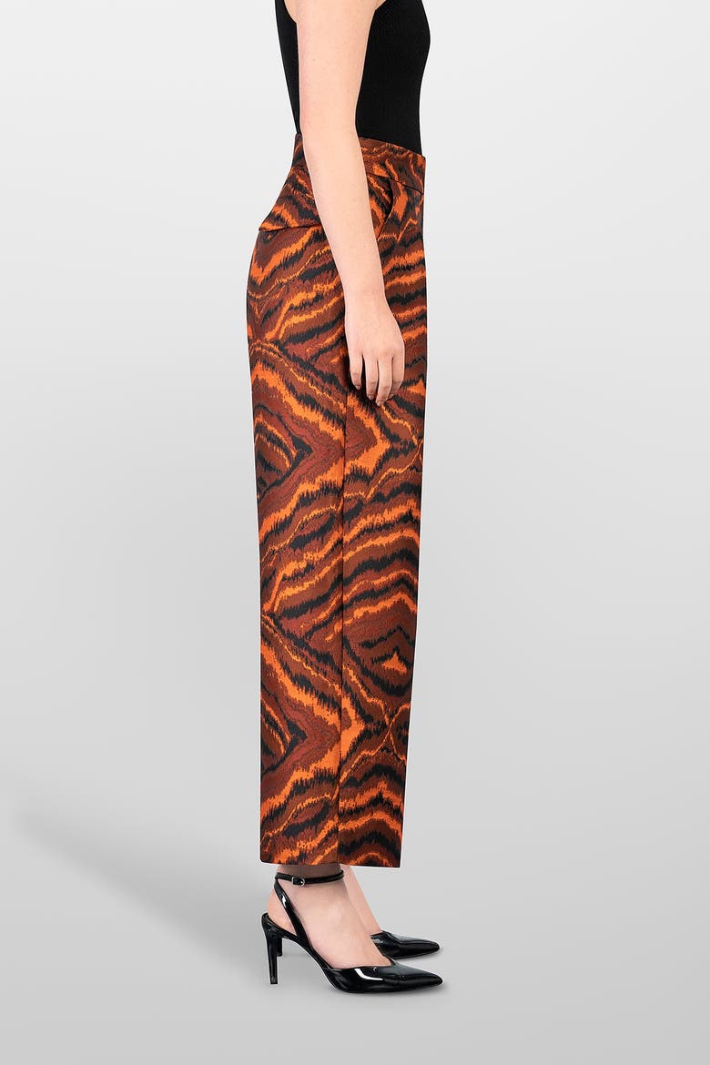 Jacquard Palazzo Pants, Alternate, color, Orange