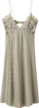 MANGO Sequin Lace Sleeveless Midi Dress