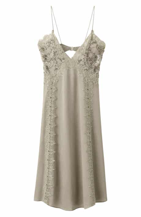 Sequin Lace Sleeveless Midi Dress