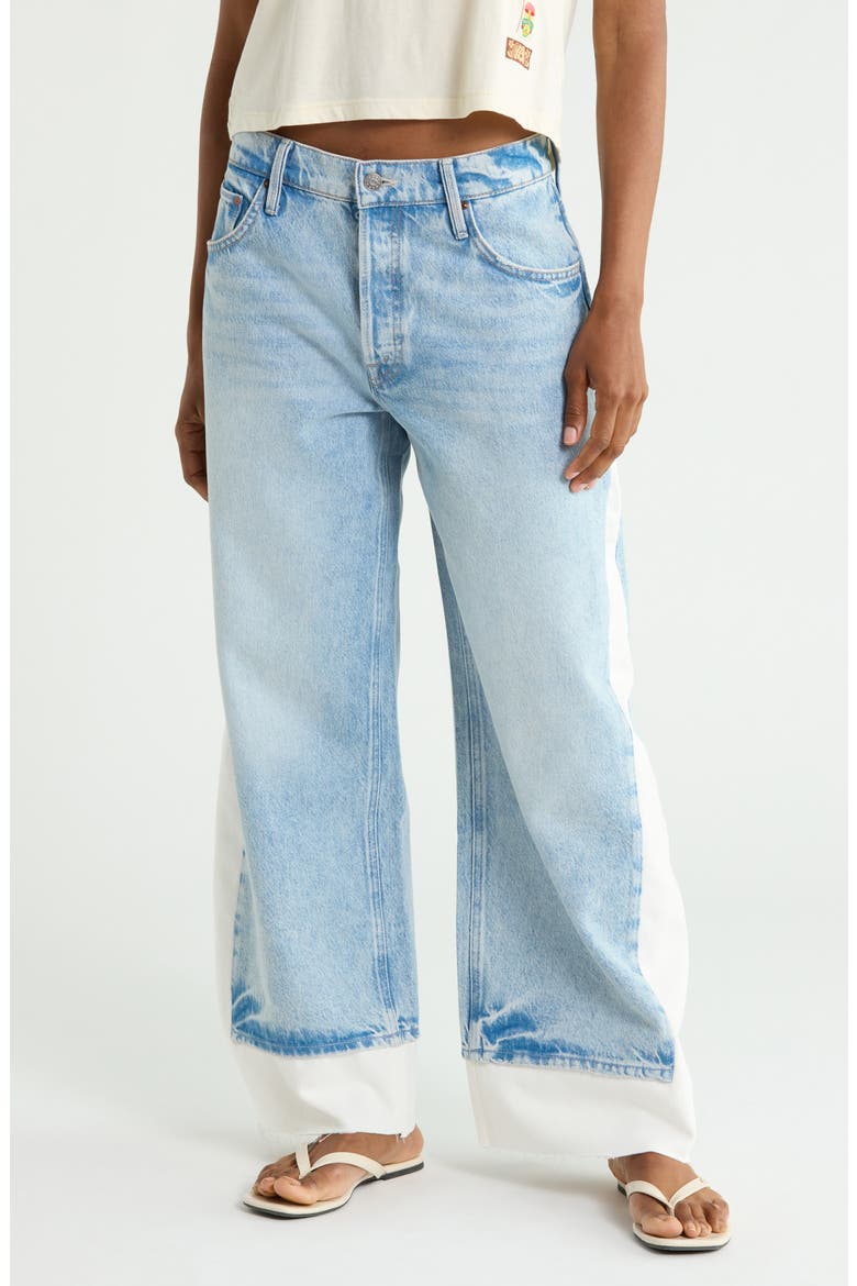 The Nacho Double Dip Frayed Wide Leg Jeans, Main, color, DEEP FRIED