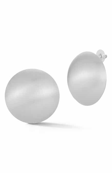 Bold Button Stud Earrings